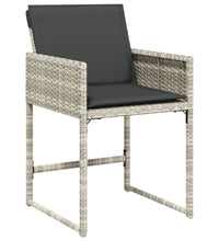 13-tlg. Garten-Essgruppe mit Kissen Hellgrau Poly Rattan