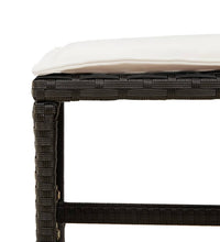 13-tlg. Garten-Essgruppe mit Kissen Schwarz Poly Rattan