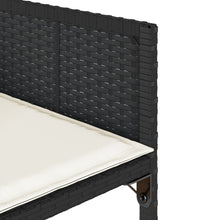 13-tlg. Garten-Essgruppe mit Kissen Schwarz Poly Rattan