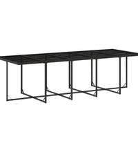 15-tlg. Garten-Essgruppe mit Kissen Schwarz Poly Rattan