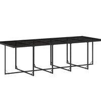 15-tlg. Garten-Essgruppe mit Kissen Schwarz Poly Rattan