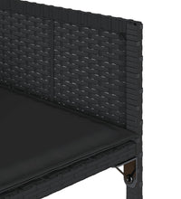 15-tlg. Garten-Essgruppe mit Kissen Schwarz Poly Rattan