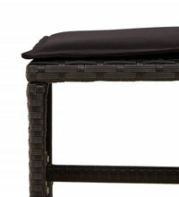 15-tlg. Garten-Essgruppe mit Kissen Schwarz Poly Rattan