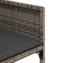 15-tlg. Garten-Essgruppe mit Kissen Grau Poly Rattan