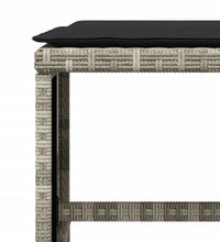 15-tlg. Garten-Essgruppe mit Kissen Hellgrau Poly Rattan