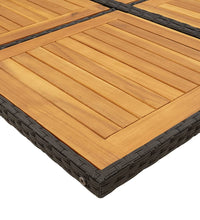 15-tlg. Garten-Essgruppe mit Kissen Schwarz Poly Rattan