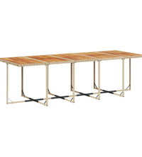 15-tlg. Garten-Essgruppe mit Kissen Beige Poly Rattan