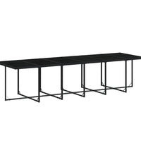 17-tlg. Garten-Essgruppe mit Kissen Schwarz Poly Rattan