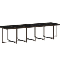 17-tlg. Garten-Essgruppe mit Kissen Braun Poly Rattan