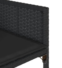 11-tlg. Garten-Essgruppe mit Kissen Schwarz Poly Rattan