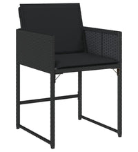 17-tlg. Garten-Essgruppe mit Kissen Schwarz Poly Rattan