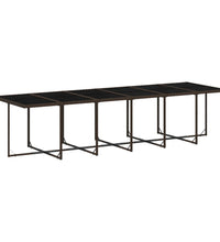 17-tlg. Garten-Essgruppe mit Kissen Braun Poly Rattan