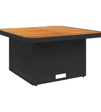 3-tlg. Garten-Essgruppe mit Kissen Schwarz Poly Rattan