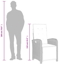 3-tlg. Garten-Essgruppe mit Kissen Beige Poly Rattan