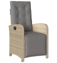 5-tlg. Garten-Essgruppe mit Kissen Beige Poly Rattan