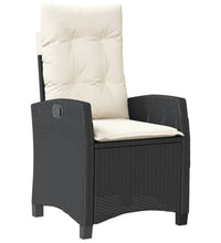 4-tlg. Garten-Essgruppe mit Kissen Schwarz Poly Rattan