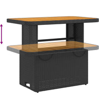 4-tlg. Garten-Essgruppe mit Kissen Schwarz Poly Rattan