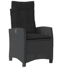 3-tlg. Garten-Essgruppe mit Kissen Schwarz Poly Rattan