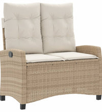 4-tlg. Garten-Essgruppe mit Kissen Beige Poly Rattan