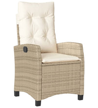 4-tlg. Garten-Essgruppe mit Kissen Beige Poly Rattan