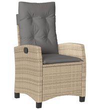 5-tlg. Garten-Essgruppe mit Kissen Beige Poly Rattan