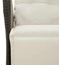 3-tlg. Garten-Essgruppe mit Kissen Schwarz Poly Rattan