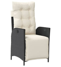 5-tlg. Garten-Essgruppe mit Kissen Schwarz Poly Rattan