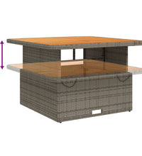 5-tlg. Garten-Essgruppe mit Kissen Grau Poly Rattan