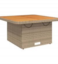 3-tlg. Garten-Essgruppe mit Kissen Beige Poly Rattan