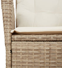 5-tlg. Garten-Essgruppe mit Kissen Beige Poly Rattan