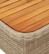 4-tlg. Garten-Essgruppe mit Kissen Beige Poly Rattan
