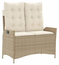 4-tlg. Garten-Essgruppe mit Kissen Beige Poly Rattan