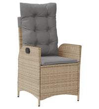 4-tlg. Garten-Essgruppe mit Kissen Beige Poly Rattan