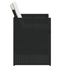 Gartenstühle mit Kissen 4 Stk. Schwarz Poly Rattan
