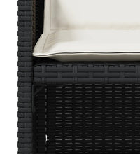 Gartenstühle mit Kissen 4 Stk. Schwarz Poly Rattan