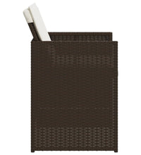 Gartenstühle mit Kissen 4 Stk. Braun Poly Rattan