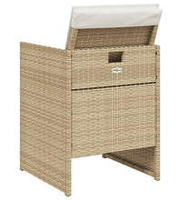 Gartenstühle mit Kissen 4 Stk. Beige Poly Rattan