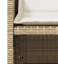 Gartenstühle mit Kissen 4 Stk. Beige Poly Rattan