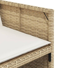 Gartenstühle mit Kissen 4 Stk. Beige Poly Rattan