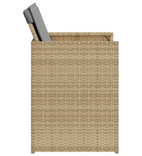 Gartenstühle mit Kissen 4 Stk. Beigemischung Poly Rattan