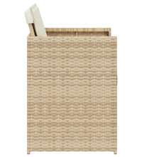 Gartenstühle mit Kissen 4 Stk. Beige Poly Rattan