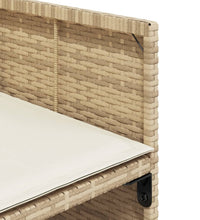 Gartenstühle mit Kissen 4 Stk. Beige Poly Rattan