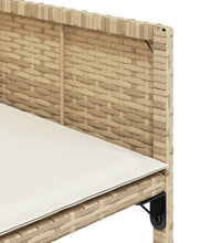 Gartenstühle mit Kissen 4 Stk. Beige Poly Rattan