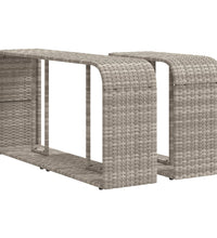 11-tlg. Garten-Sofagarnitur mit Kissen Hellgrau Poly Rattan