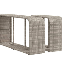 11-tlg. Garten-Sofagarnitur mit Kissen Hellgrau Poly Rattan