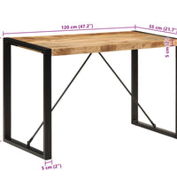 Esstisch 120x55x76 cm Raues Mangoholz