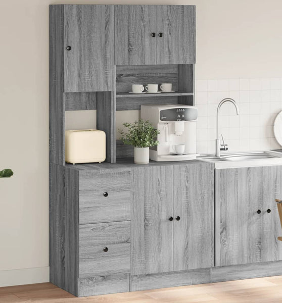 Küchenschrank Grau Sonoma 95x50x180 cm Holzwerkstoff