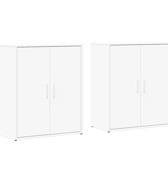 Sideboards 2 Stk. Weiß 60x31x70 cm Holzwerkstoff