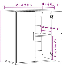 Sideboards 2 Stk. Braun Eichen-Optik 60x31x70 cm Holzwerkstoff