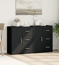 Sideboards 2 Stk. Schwarz 60x31x70 cm Holzwerkstoff